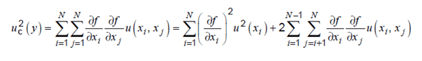 loi de propagation des incertitudes avec covariance